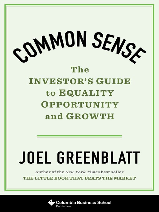 Title details for Common Sense by Joel Greenblatt - Available